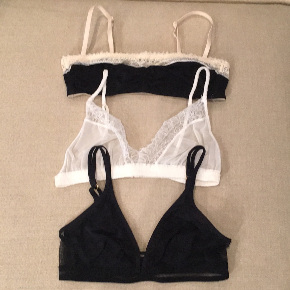 Lot of 3 beautiful lace bralettes